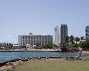 Caribe Hilton from Escambron Marine Park